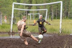 Bahenní fotbal je druh fotbalu, který se hraje v blátě nebo bažině.