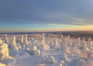 Pohled na přírodu Kuusama, zážitková dovolená